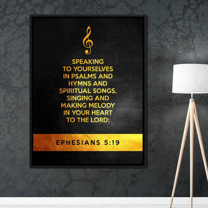 Ephesians 5:19 Canvas Wall Art