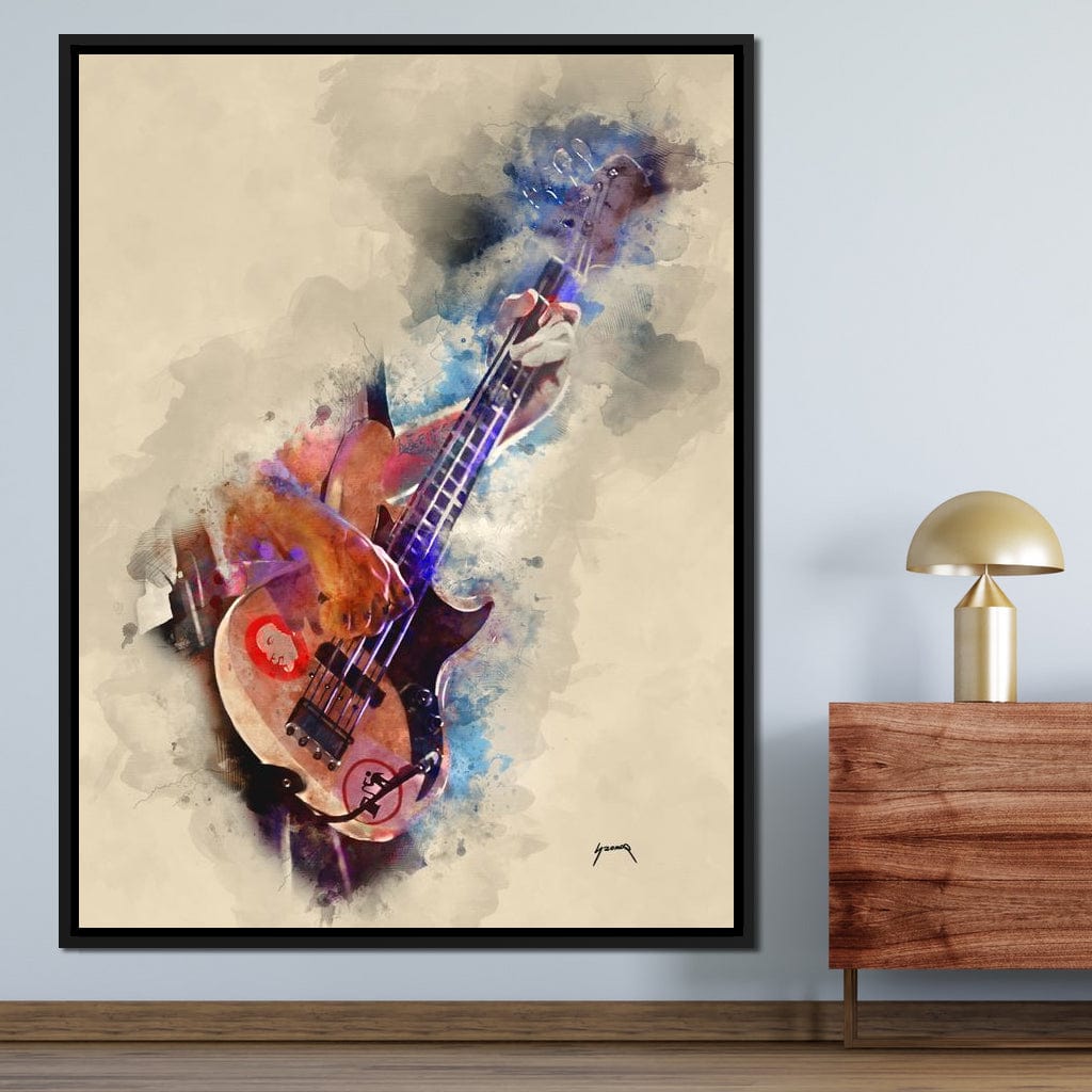 Flea's Bass Guitar Canvas Wall Art