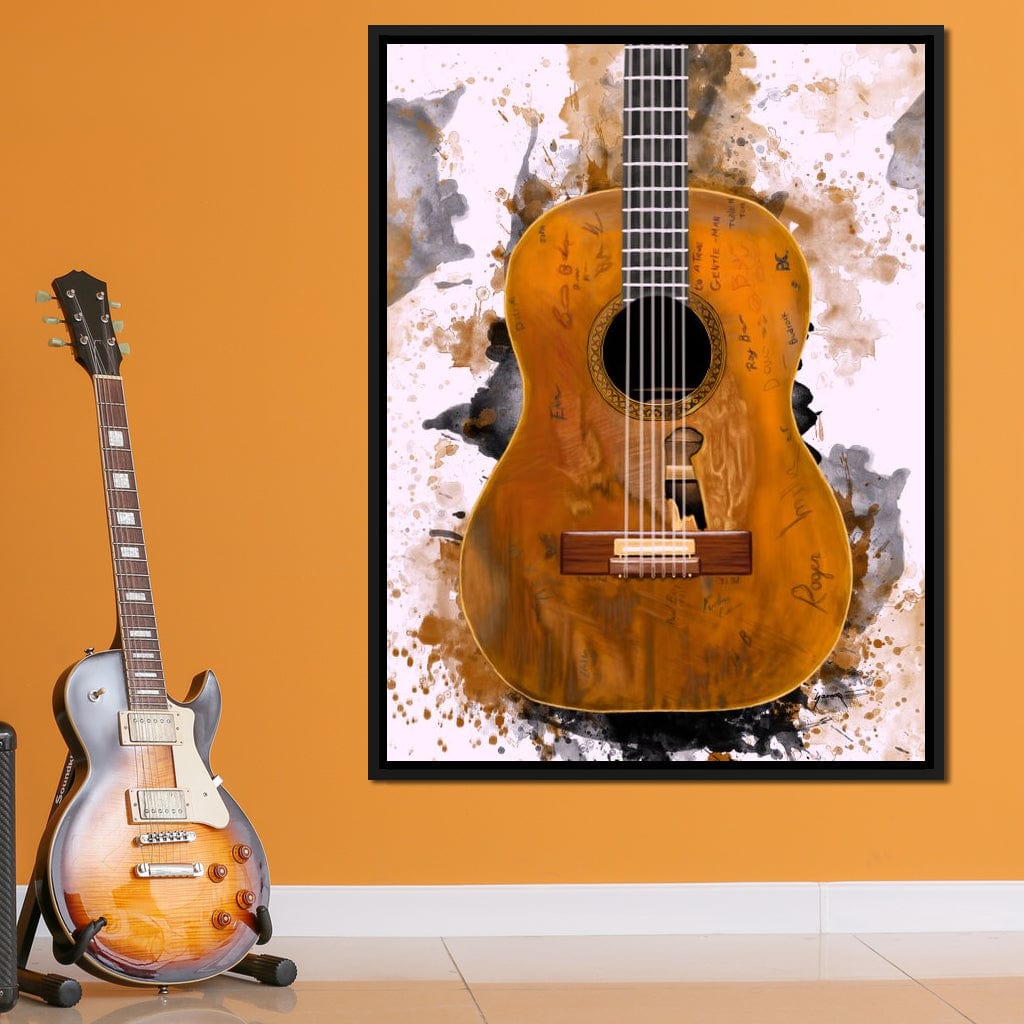 Willie Nelson's Trigger Acoustic Guitar Canvas Wall Art