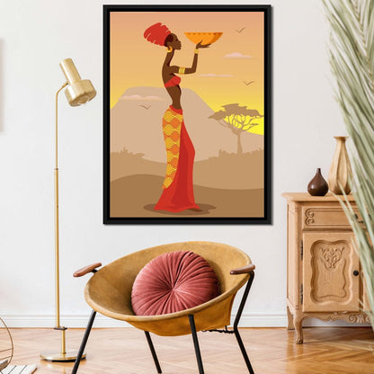 African Offering Canvas Wall Art