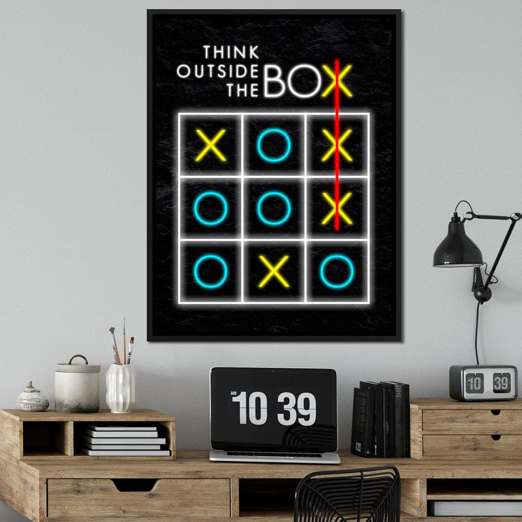 Think Outside The Box Canvas Wall Art
