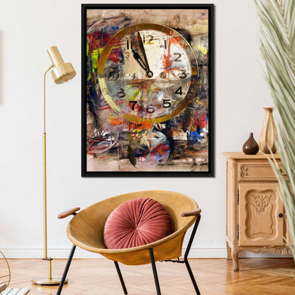 Art Clock Canvas Wall Art