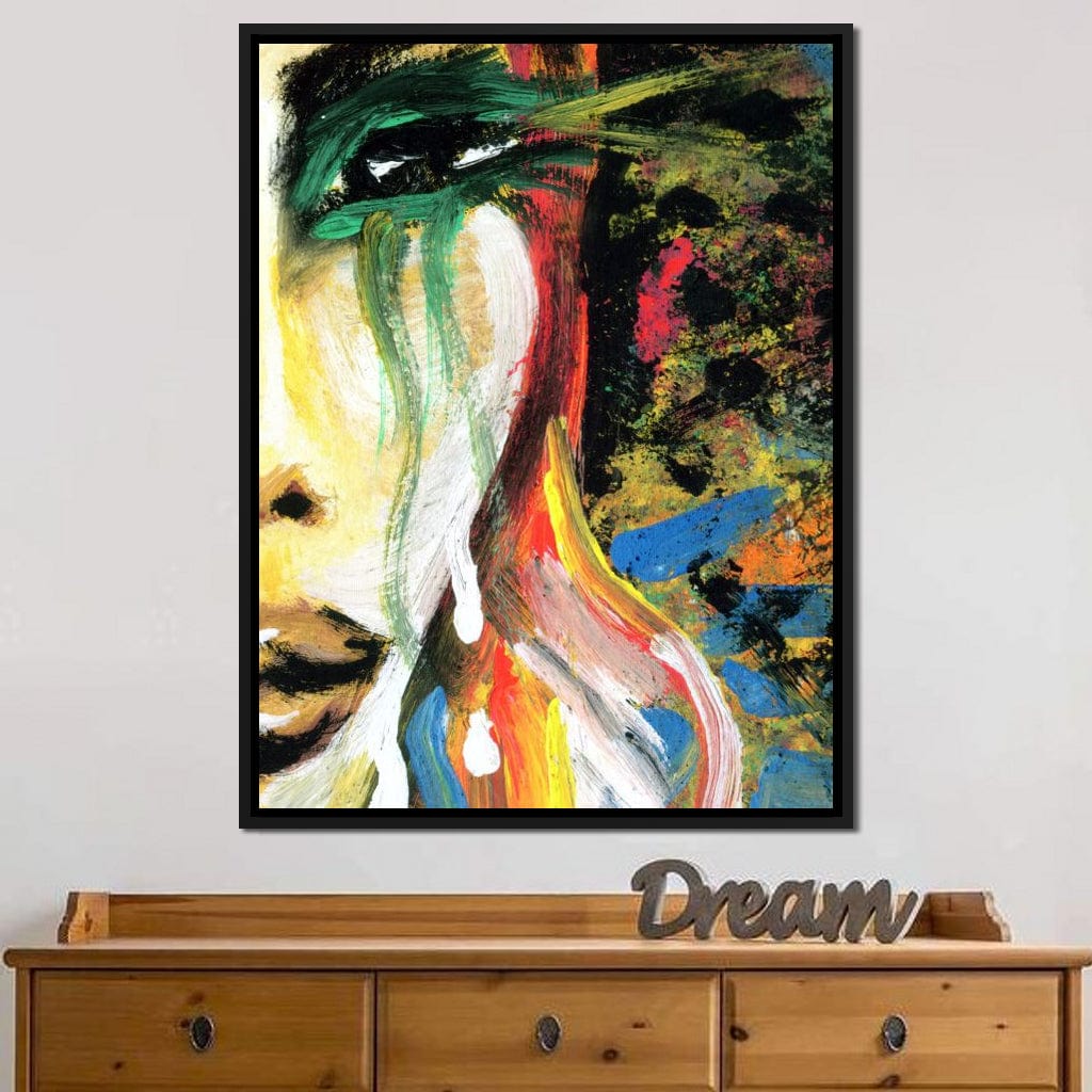 Emotional Lady Canvas Wall Art