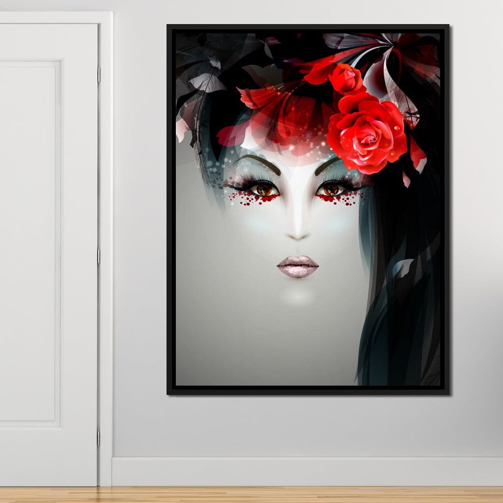 Geisha Portrait Canvas Wall Art