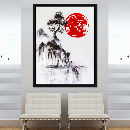 Japanese Tree Canvas Wall Art