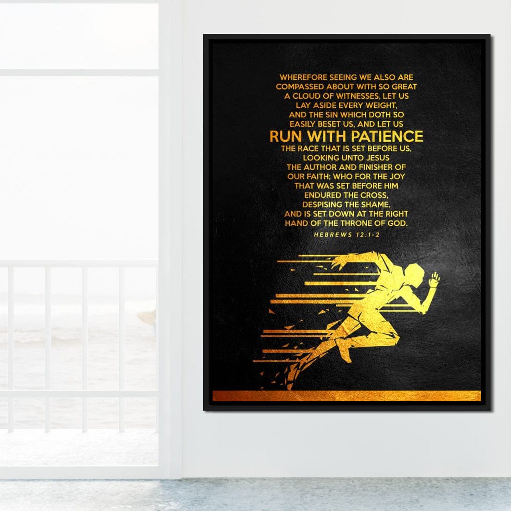 Hebrews 12:1-2 Canvas Wall Art
