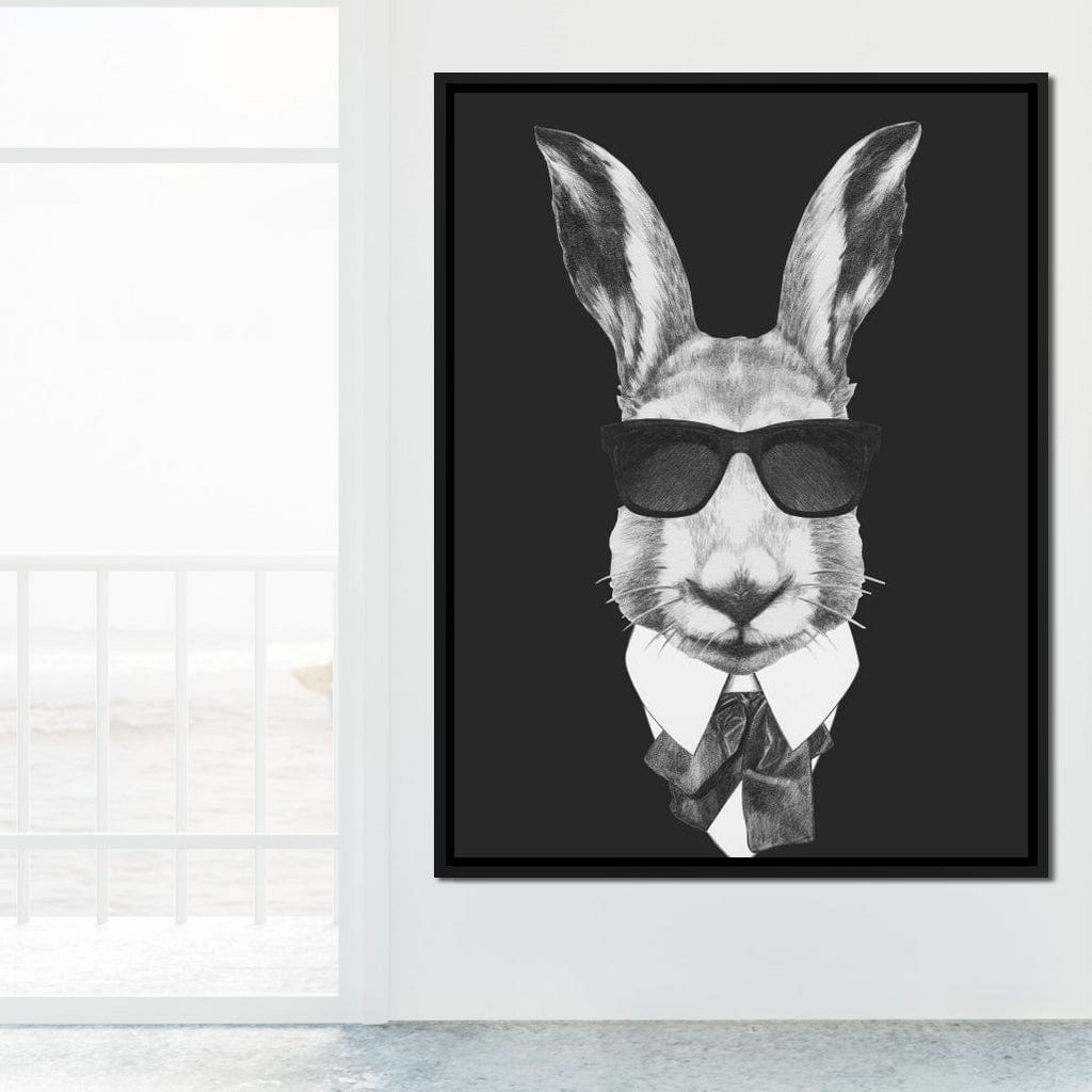 Dressed Up Rabbit Canvas Wall Art