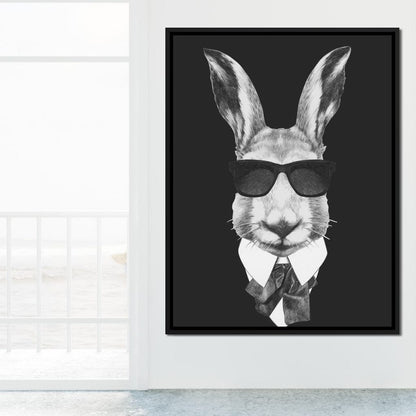 Dressed Up Rabbit Canvas Wall Art
