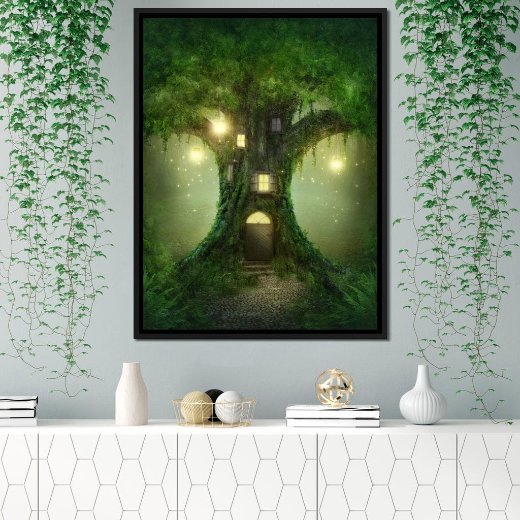 Magical Tree House Canvas Wall Art