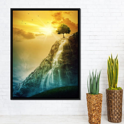Waterfall Tree Canvas Wall Art