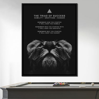 The Triad of Success Canvas Wall Art