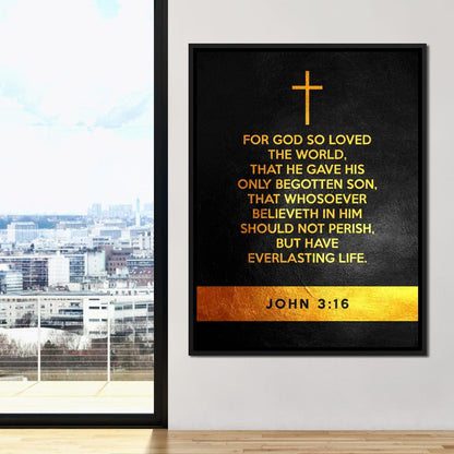 John 3:16 Canvas Wall Art