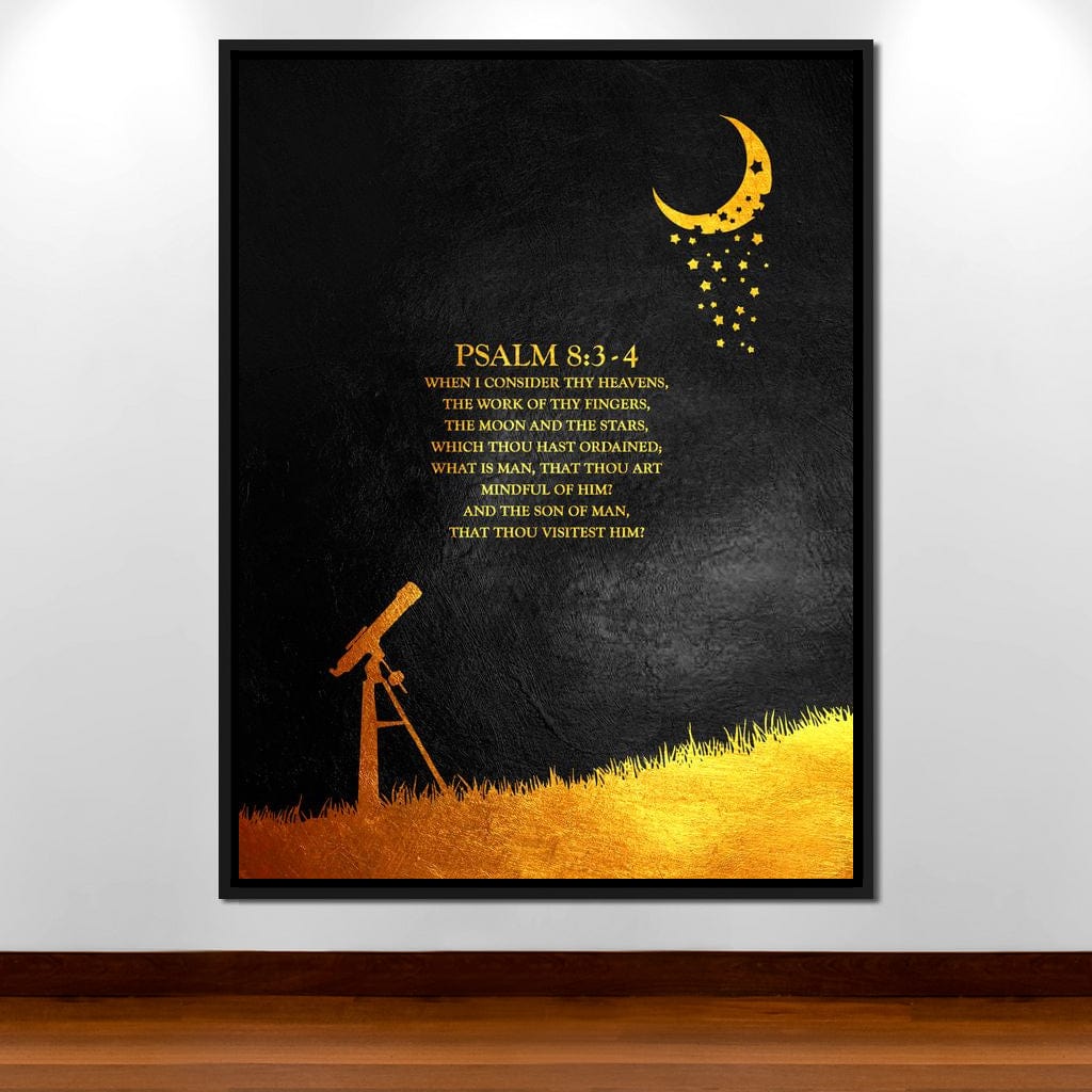 Psalm 8:1-4 Canvas Wall Art