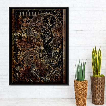Zodiac sign Capricorn Canvas Wall Art