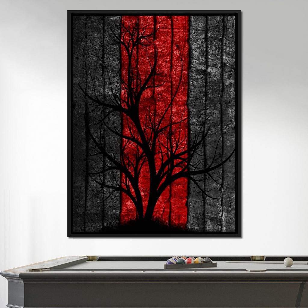 Silhouette Tree Canvas Wall Art