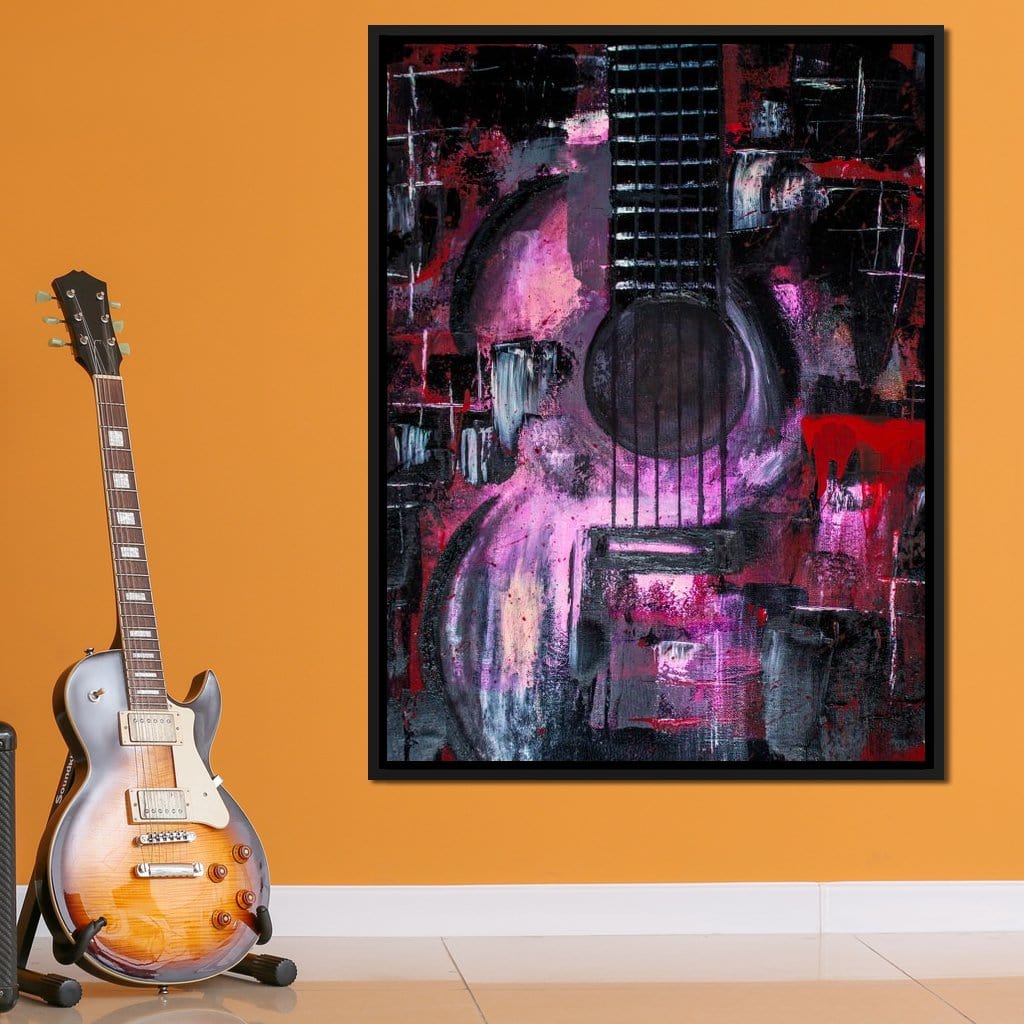 Abstract Guitar Canvas Wall Art