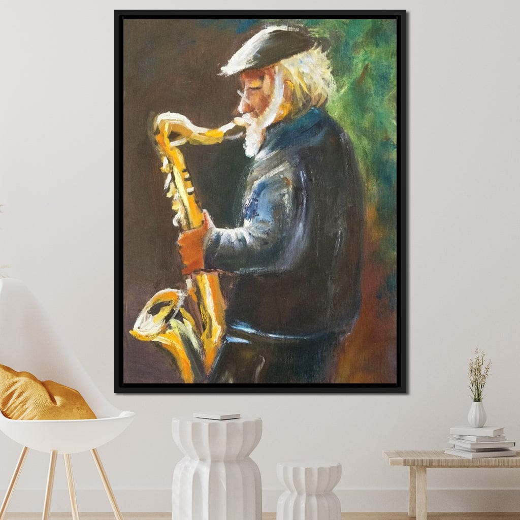 Saxophone Maestro Canvas Wall Art