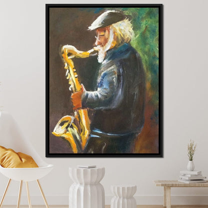 Saxophone Maestro Canvas Wall Art