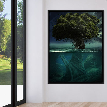 Alone in Depth Canvas Wall Art