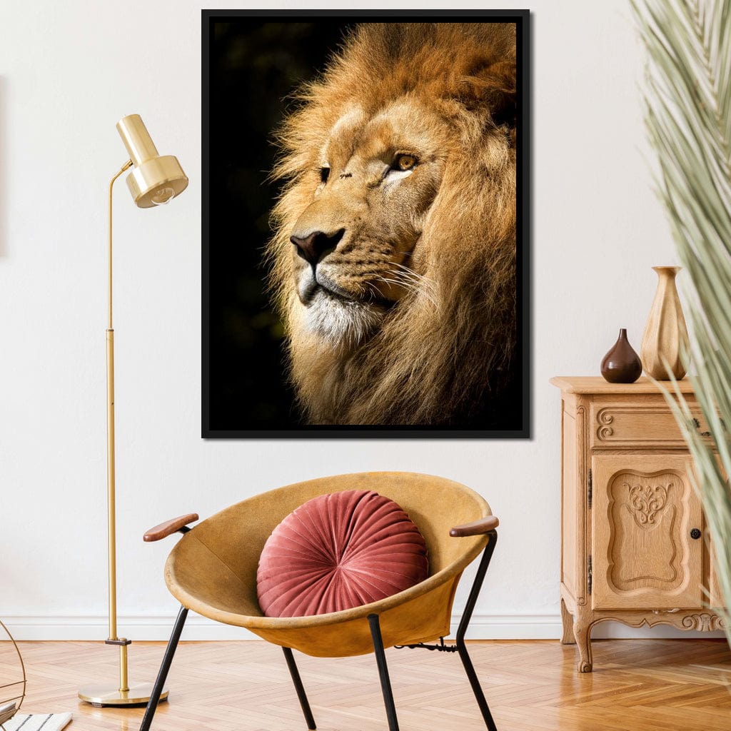Lion View Canvas Wall Art