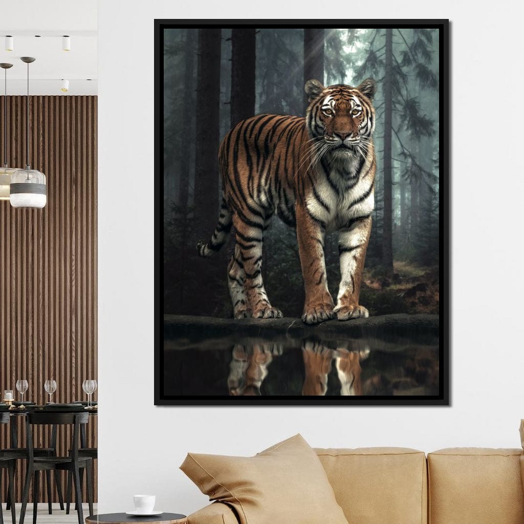 Tiger Reflection Canvas Wall Art