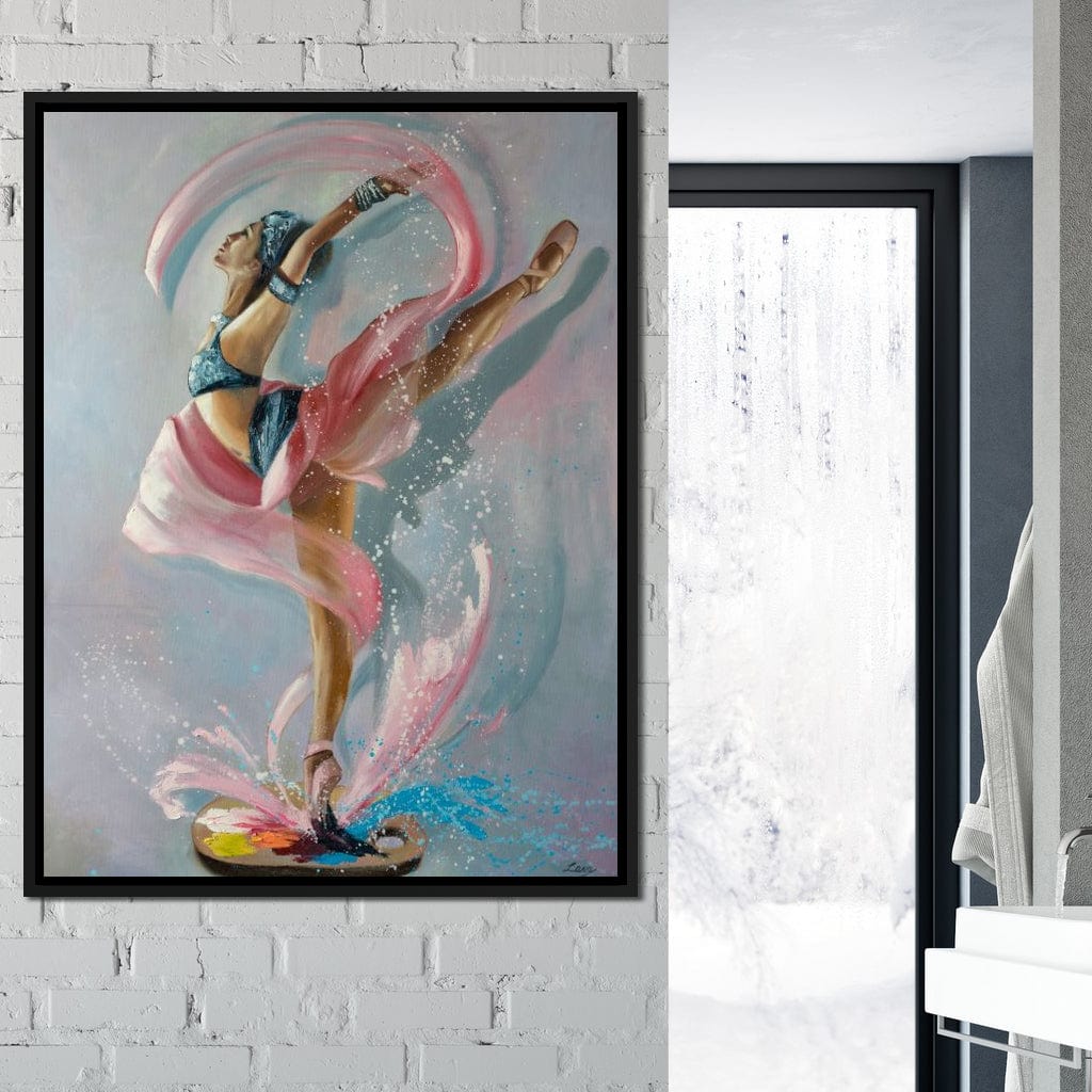 Ballet Dancer Artist Palette Canvas Wall Art