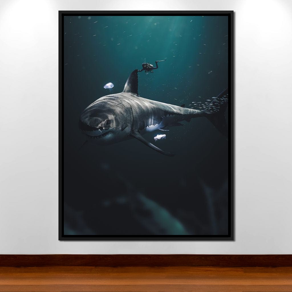 Megalodon Canvas Wall Art