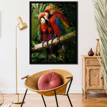 Beautiful Parrots Canvas Wall Art