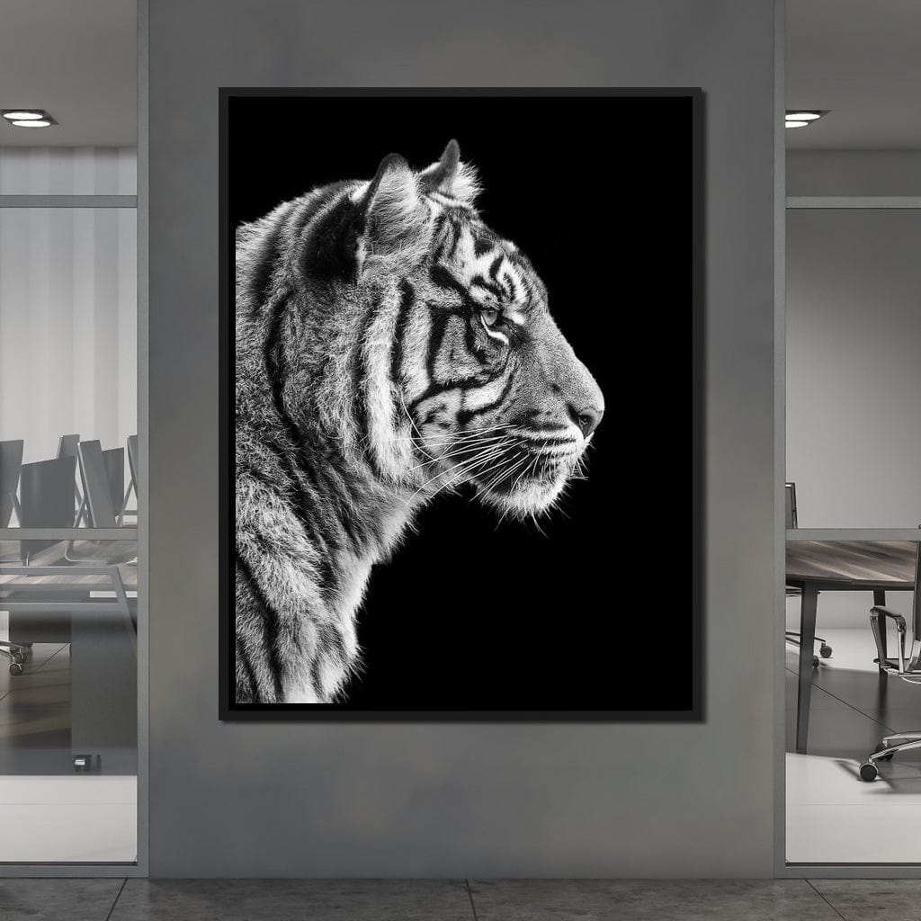 Black and White Sumatran Tiger Canvas Wall Art