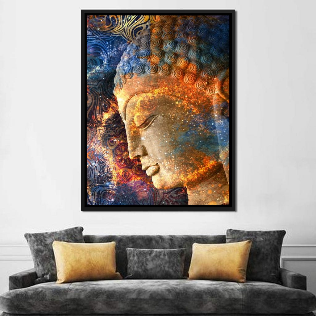 Buddha's Profile Canvas Wall Art