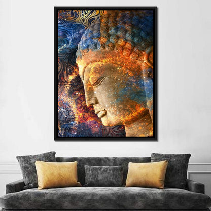Buddha's Profile Canvas Wall Art