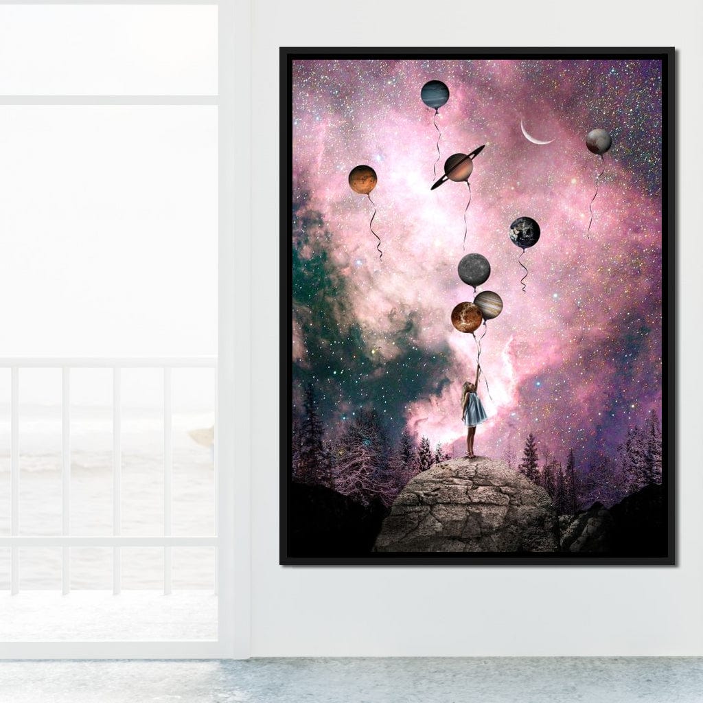 Rose Space Canvas Wall Art