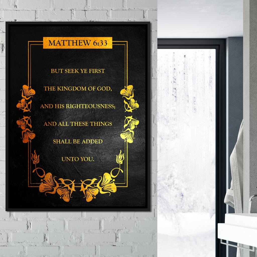 Matthew 6:33 Canvas Wall Art