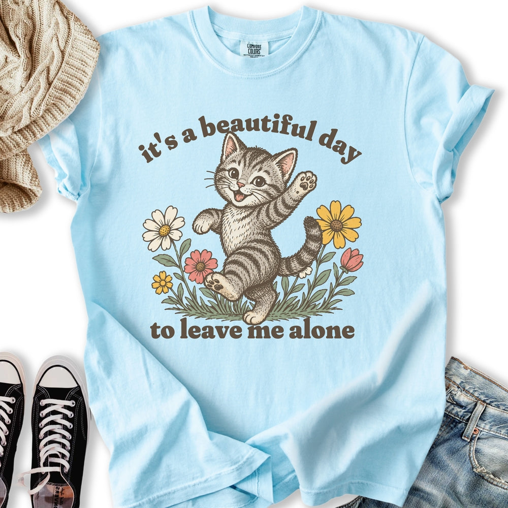 Beautiful Day Cat Relaxed Tee