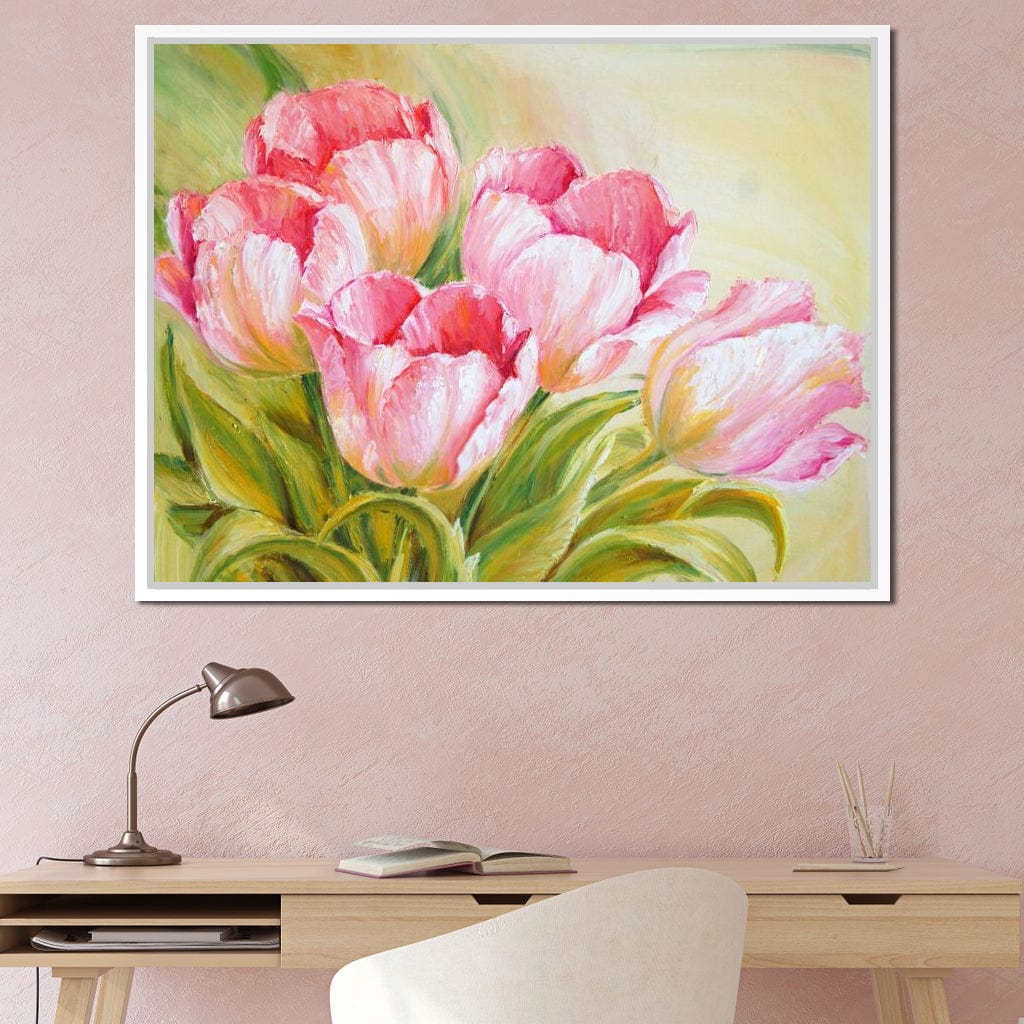 Pink Tulips Canvas Wall Art