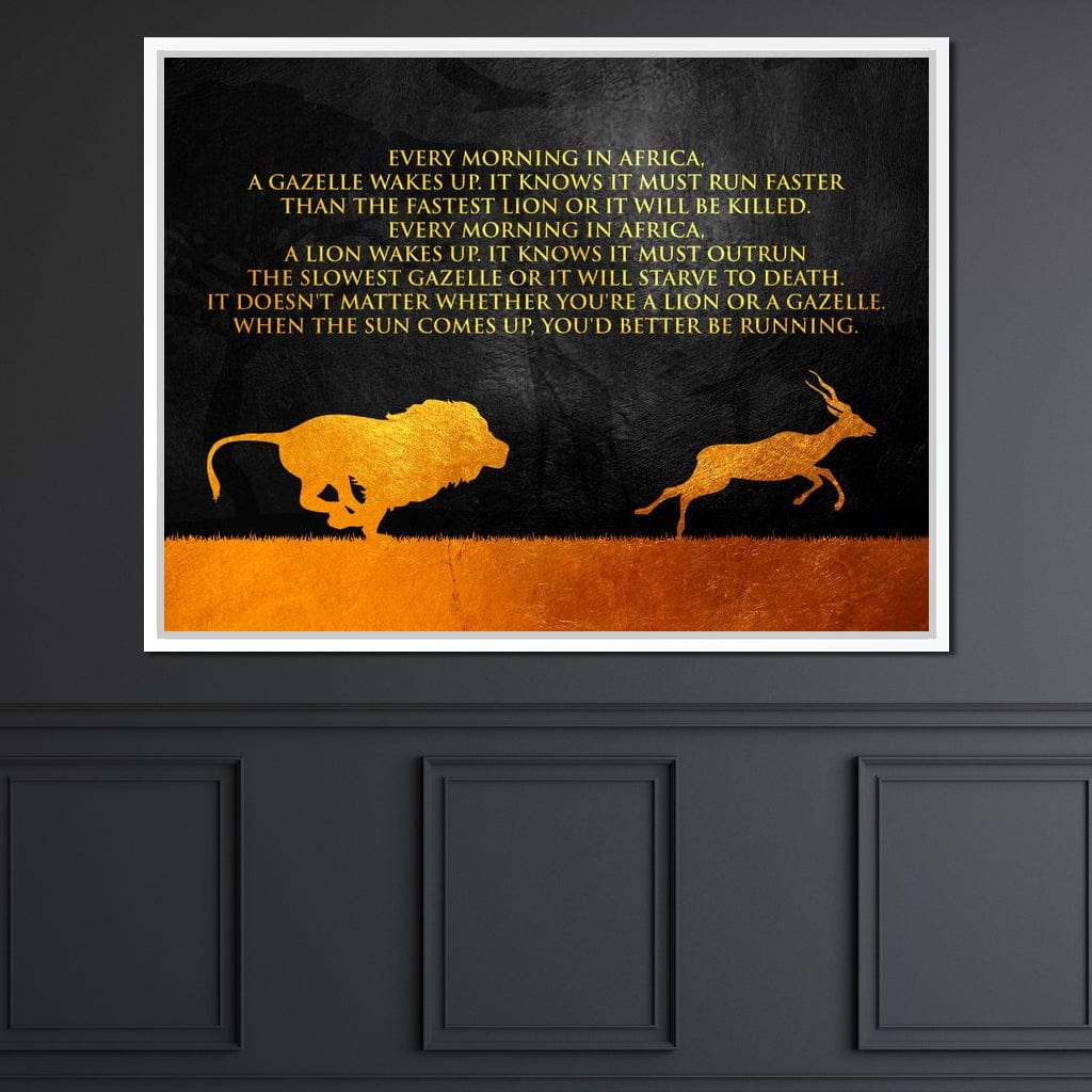 Lion & Gazelle Canvas Wall Art