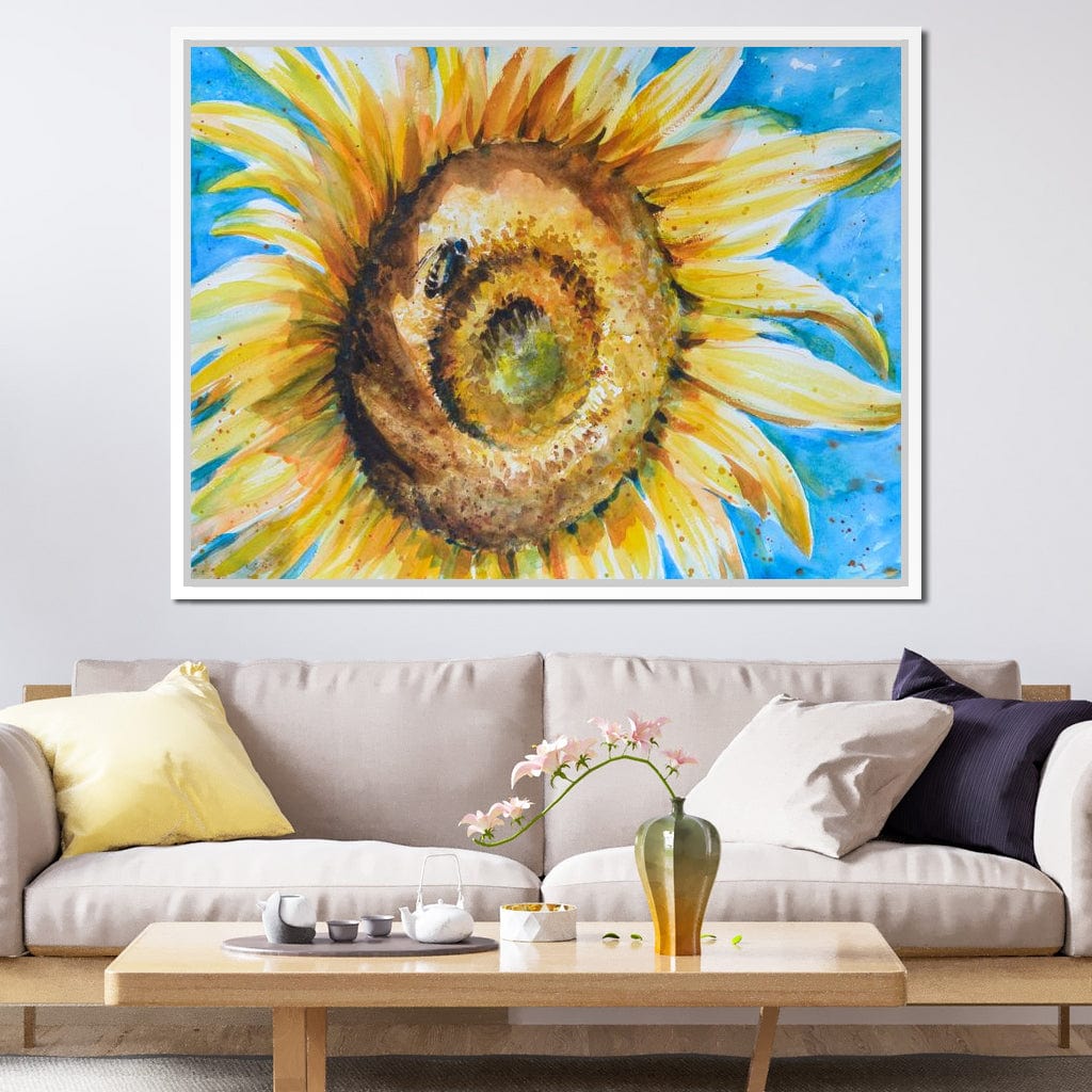 Golden Sunflower Canvas Wall Art