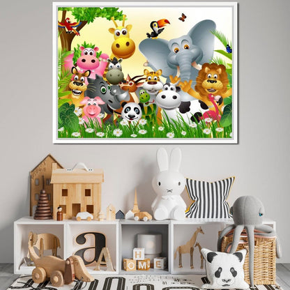 Cute Animals Canvas Wall Art
