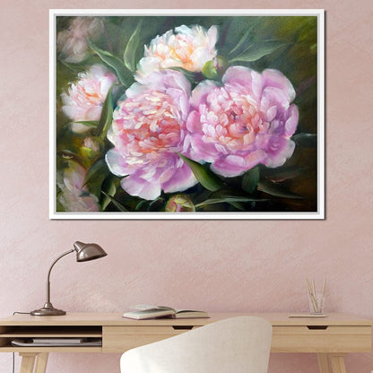 Blooming Peonies Canvas Wall Art