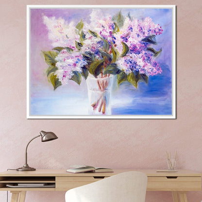 Lilacs in a Vase Canvas Wall Art
