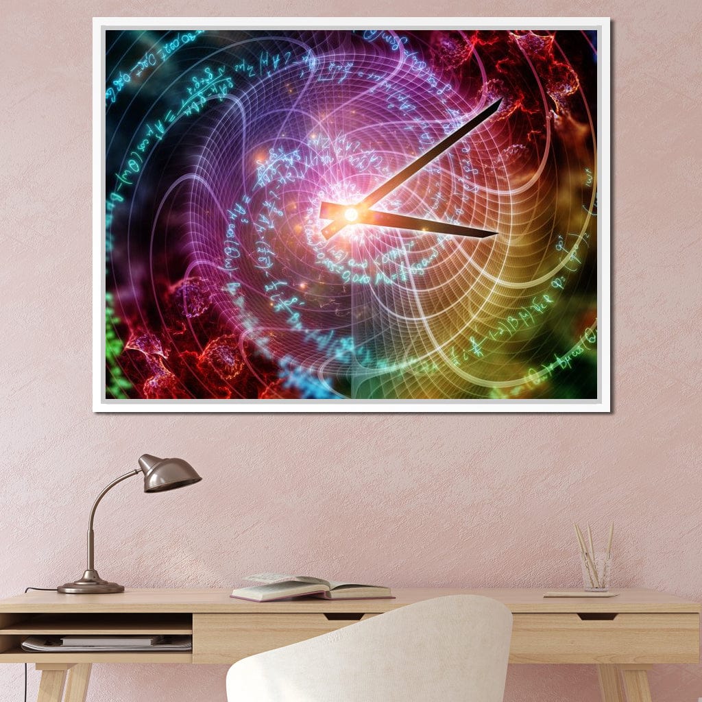 Spacetime Clock Canvas Wall Art