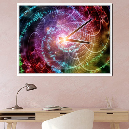 Spacetime Clock Canvas Wall Art