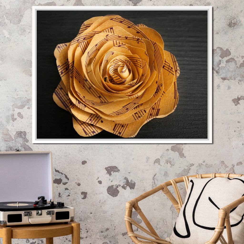 Musical Flower Canvas Wall Art