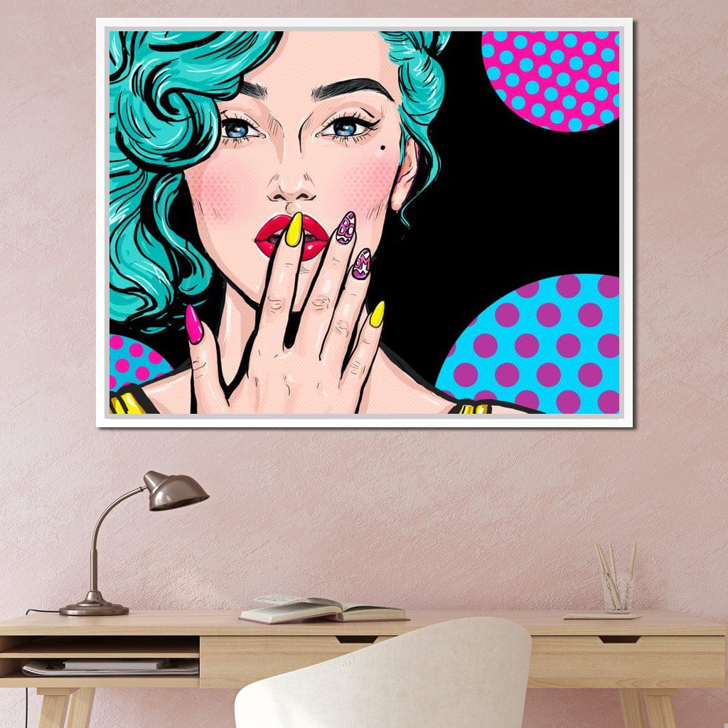 Pop Art Lady Canvas Wall Art