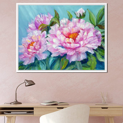 Asian Peonies Canvas Wall Art
