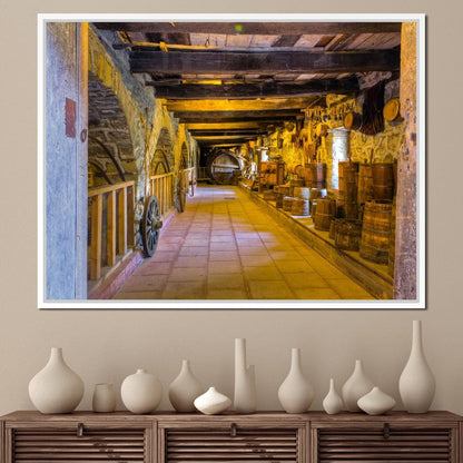 Inside the Old Barn Canvas Wall Art