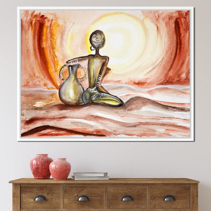 Sunset in Africa Canvas Wall Art