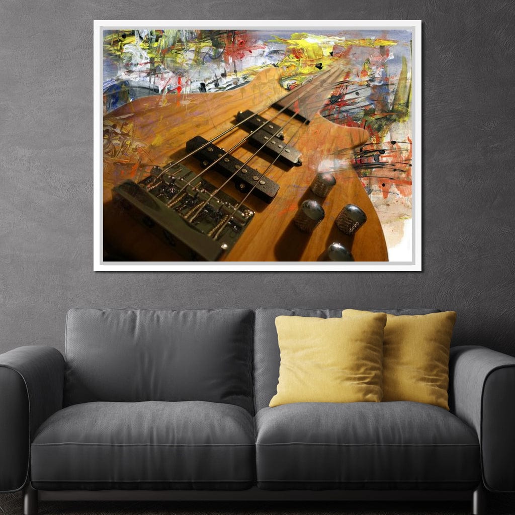 Bass Guitar Canvas Wall Art
