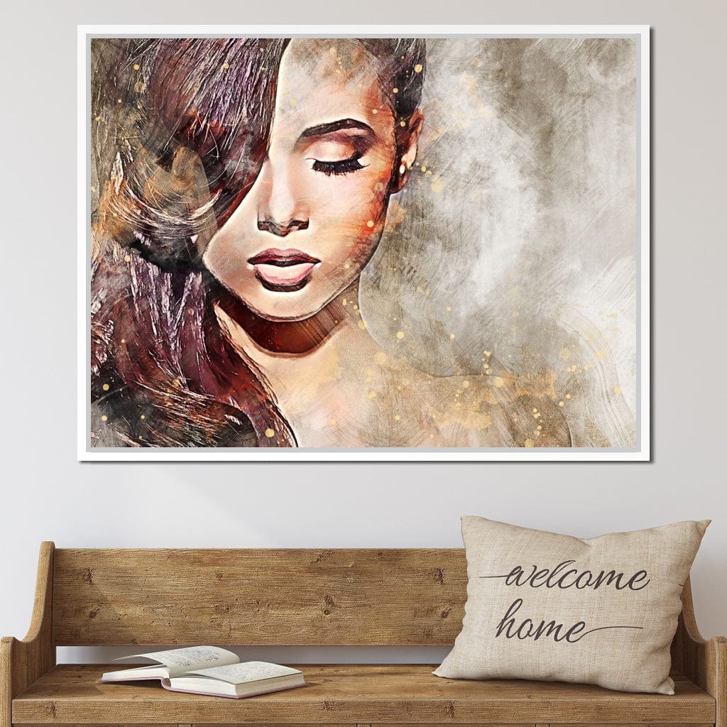 Girl Watercolor 4 - Mateo Canvas Wall Art