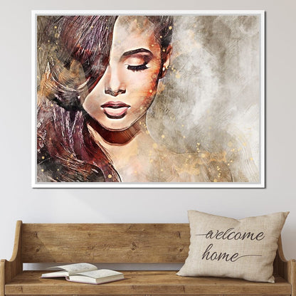 Girl Watercolor 4 - Mateo Canvas Wall Art